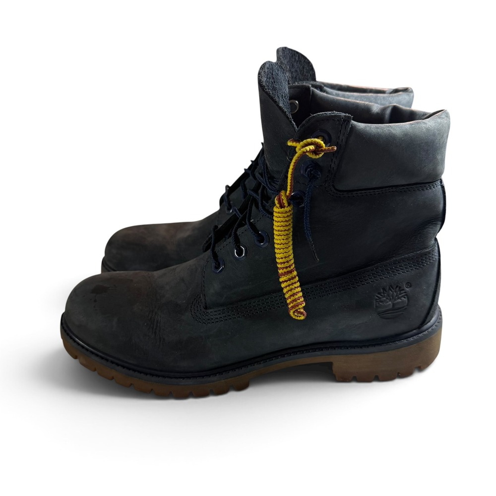 Timberland 6 Inch Premium Navy Blue Leather Waterproof Boots 6718B Mens 9.5 M